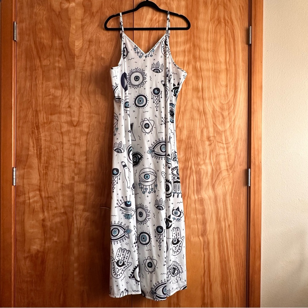 Evil Eye Protection Strappy Maxi Dress